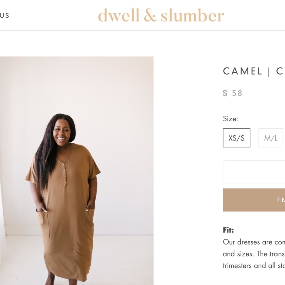 Dwell and Slumber Cocoon XS/S - Camel